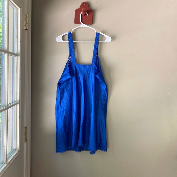 Vintage Val Mode Lingerie Royal Blue Nightgown L - Picture 5 of 7